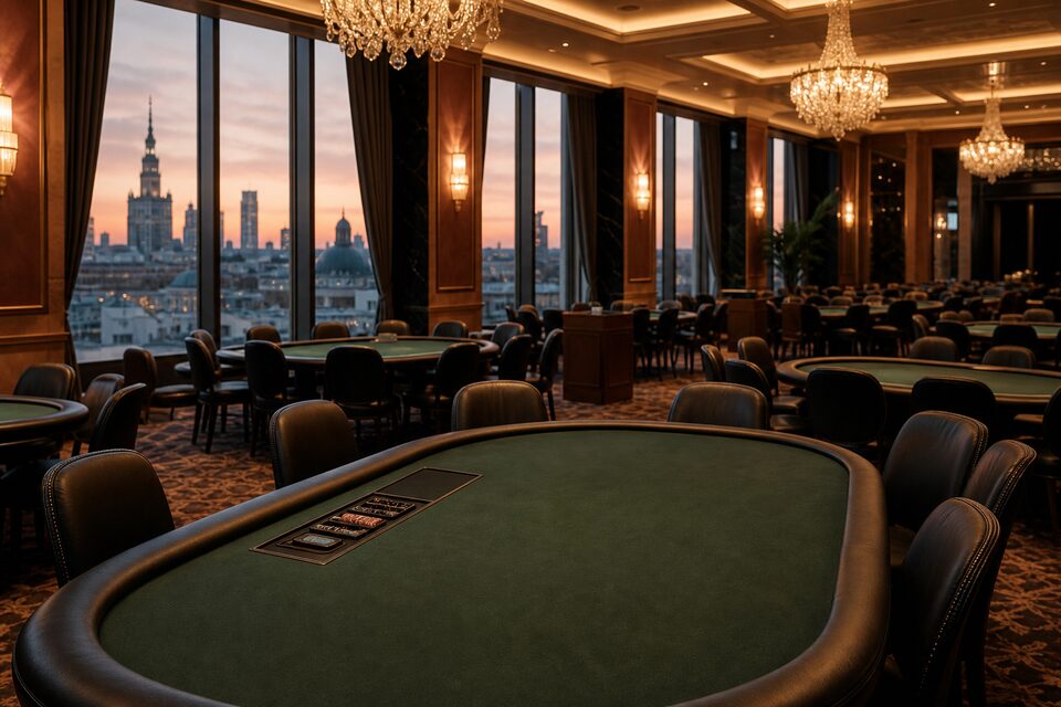 Grand Casino Warsaw — sala turniejowa przed wydarzeniem offline